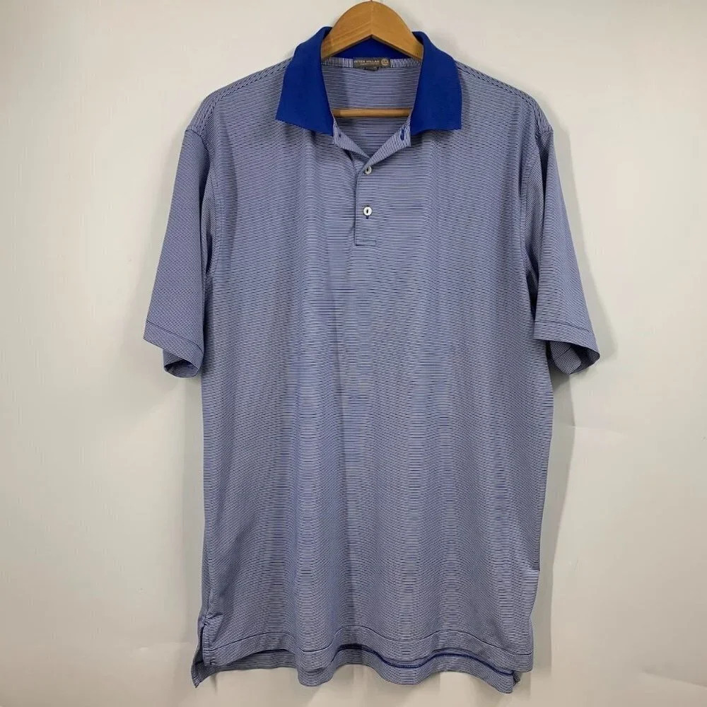Peter Millar Men's Summer Comfort Jubilee Stripe Performance Polo Shirt Size XL